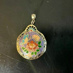Cloisenne Pendant with Butterfly Motif